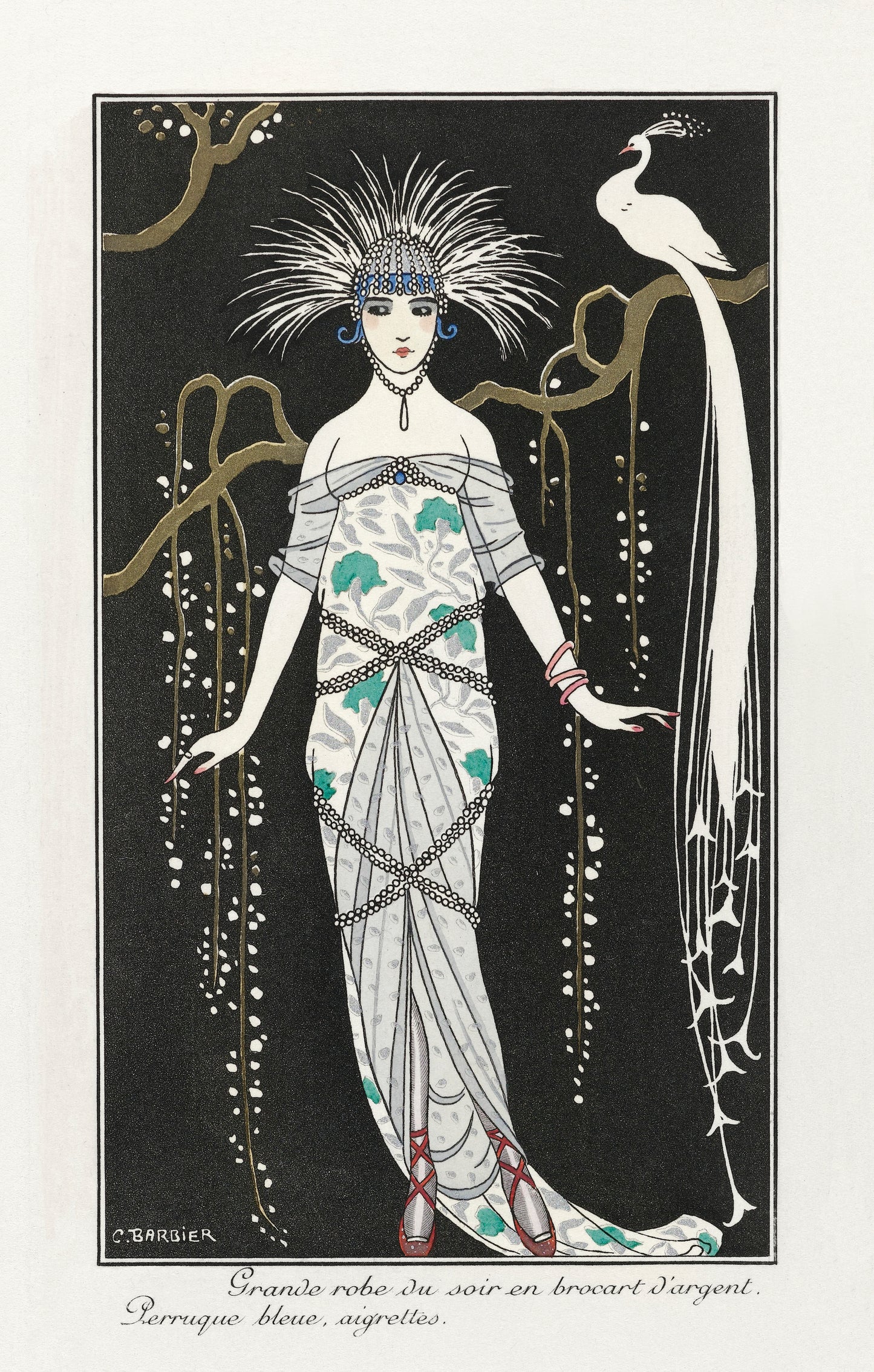 Costumes Parisiens Grande robe du soir by George Barbier
