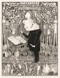 Conductor with violins and smoking chimneys behind (1895) by Jan Toorop
