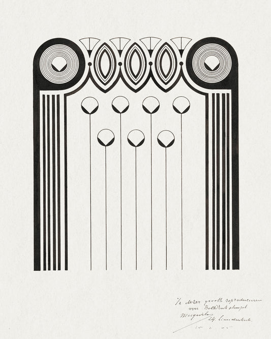 Ornamental letterpress stamp for a book binding  (1878–1944)  Samuel Jessurun de Mesquita