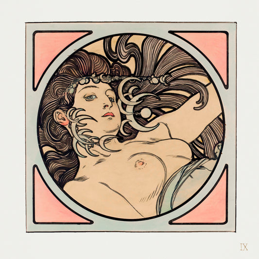 Stained glass window for the facade of the Fouquet boutique by Alphonse Maria Mucha